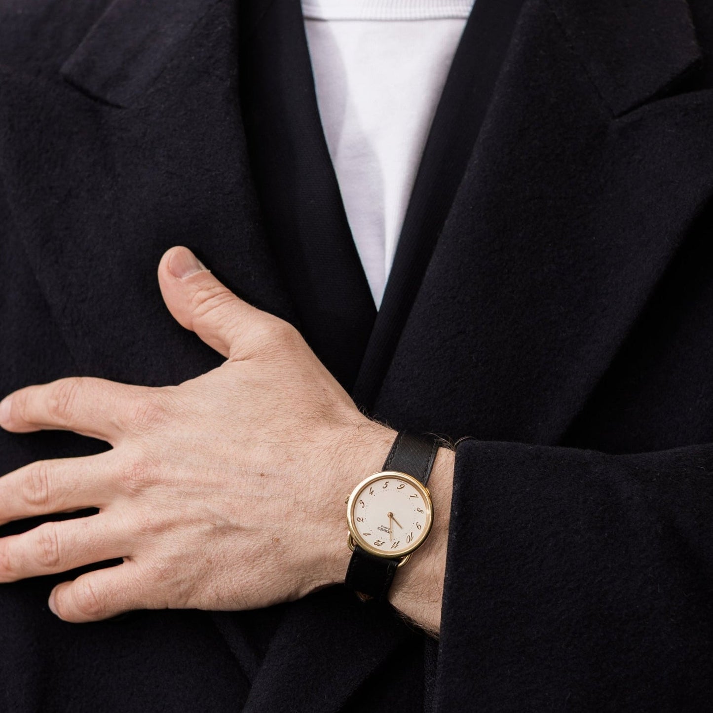 Hermes Arceau 18k Gold 33m